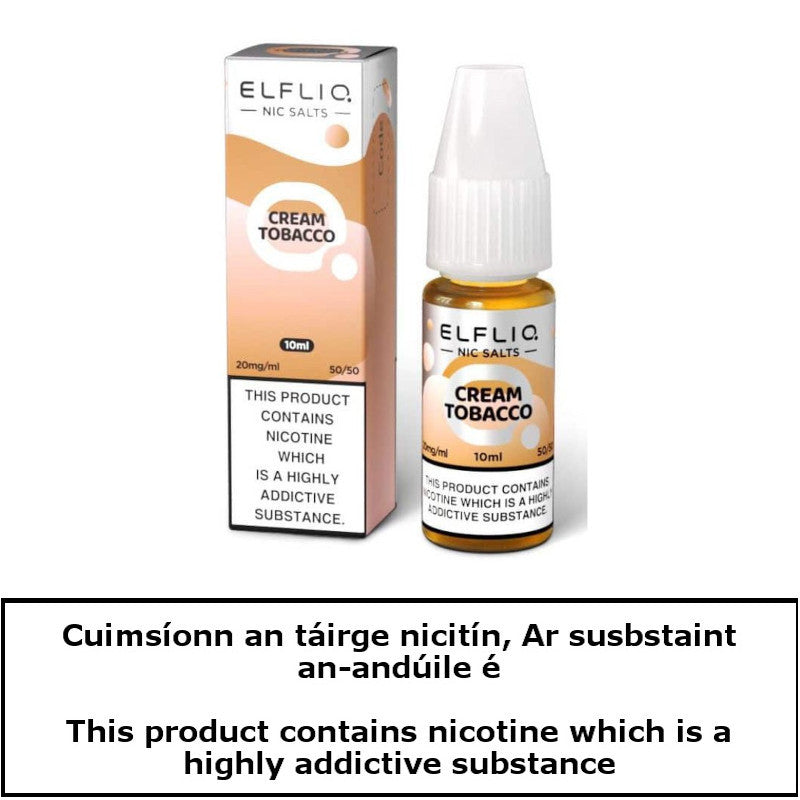 10ml Elfliq Cream Tobacco (Snoow Tobacco)