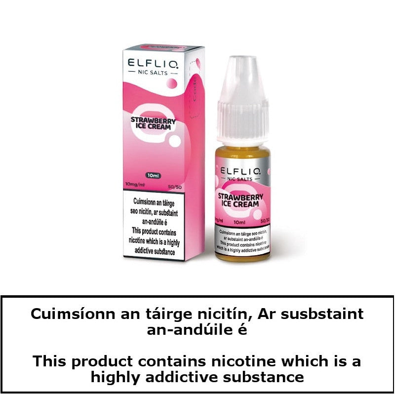 10ml Elfliq Strawberry Ice Cream
