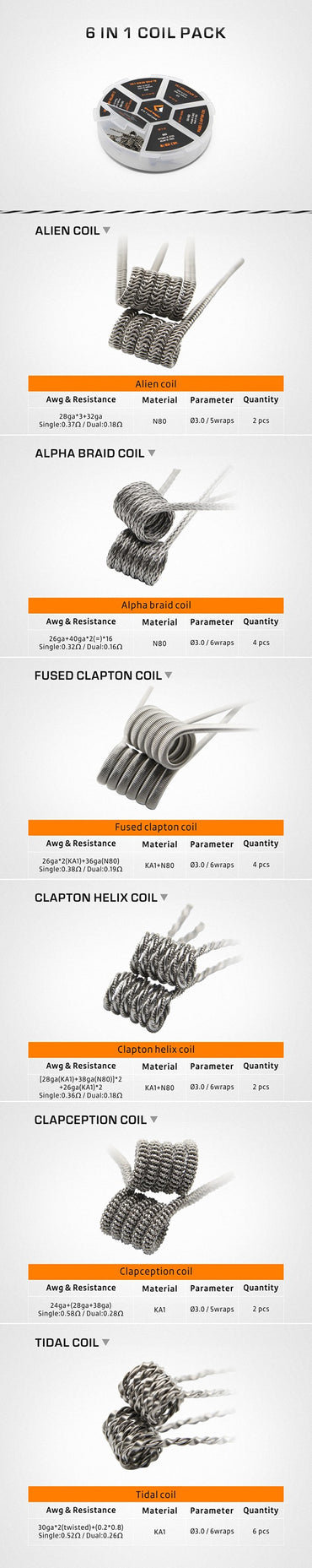 6 in 1 Coil Pack - Geekvape