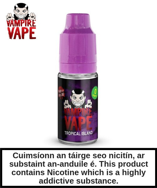 10ml Vampire Vape Tropical Island Ireland ezSmoke.ie 10ml Vampire Vape Tropical Island Ireland ezSmoke.ie