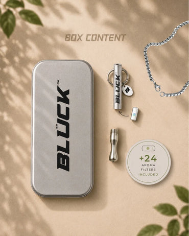 Bluck™ Necklace Nicotine Free Inhaler + 24 Aroma Crushball Filters